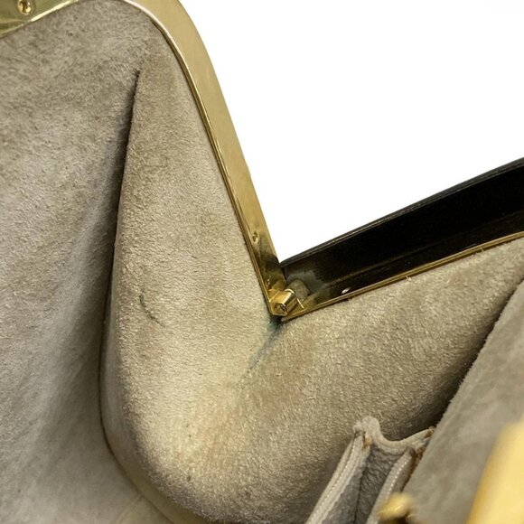 Auth DIOR/ChristianDior - Black Leather Handbag - Picture 13 of 14